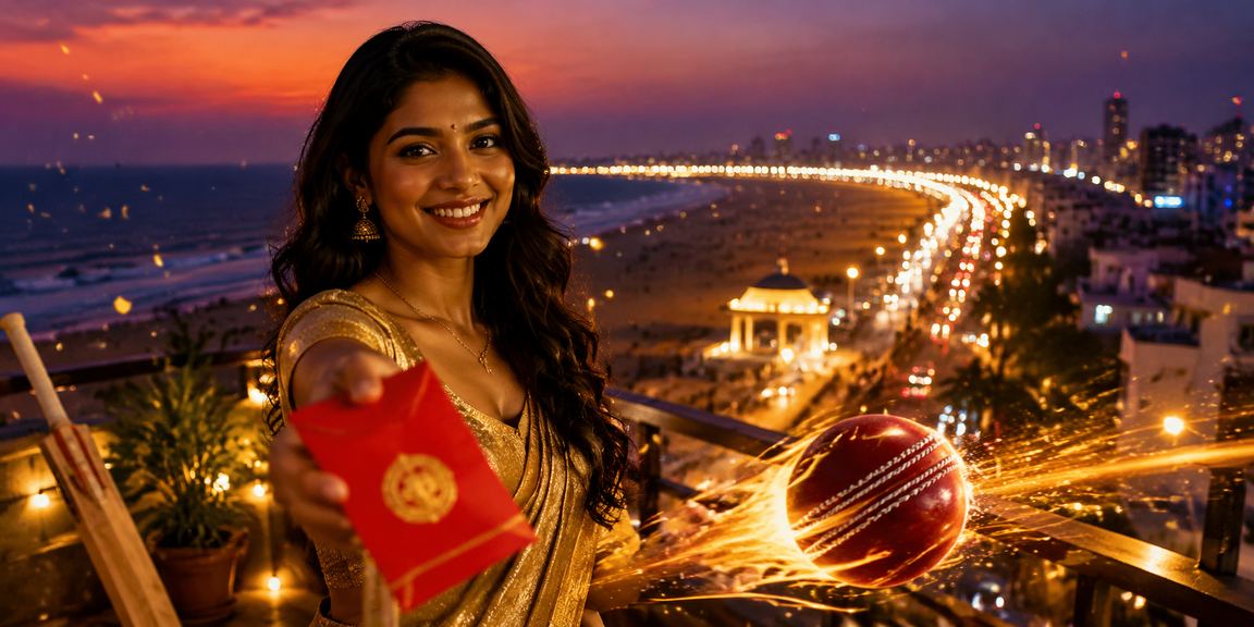 Mobile cricket betting user at Chennai Marina Beach